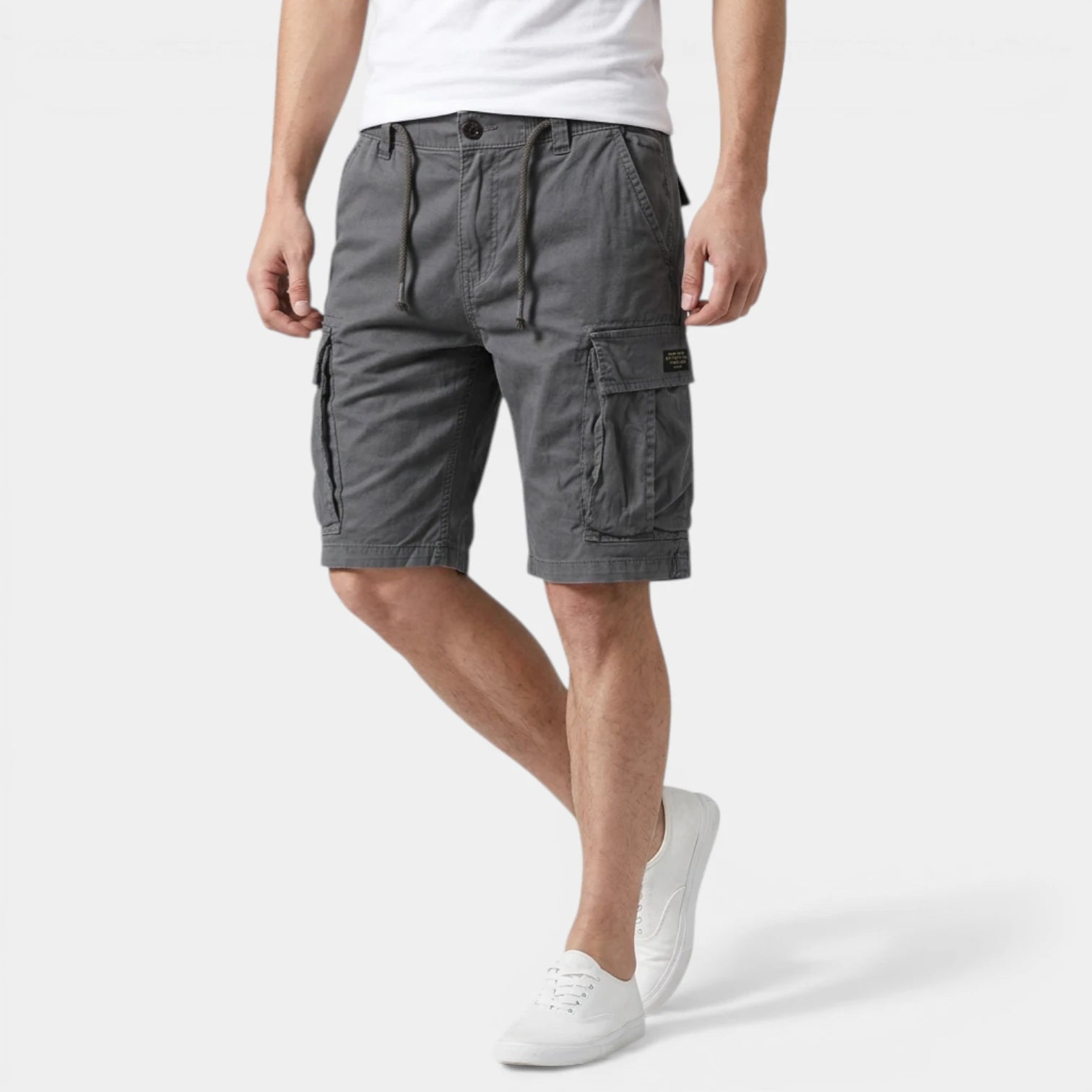 Belted Cargo Shorts Relaxed Fit Multi-Pocket for Men