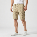 Belted Cargo Shorts Relaxed Fit Multi-Pocket for Men