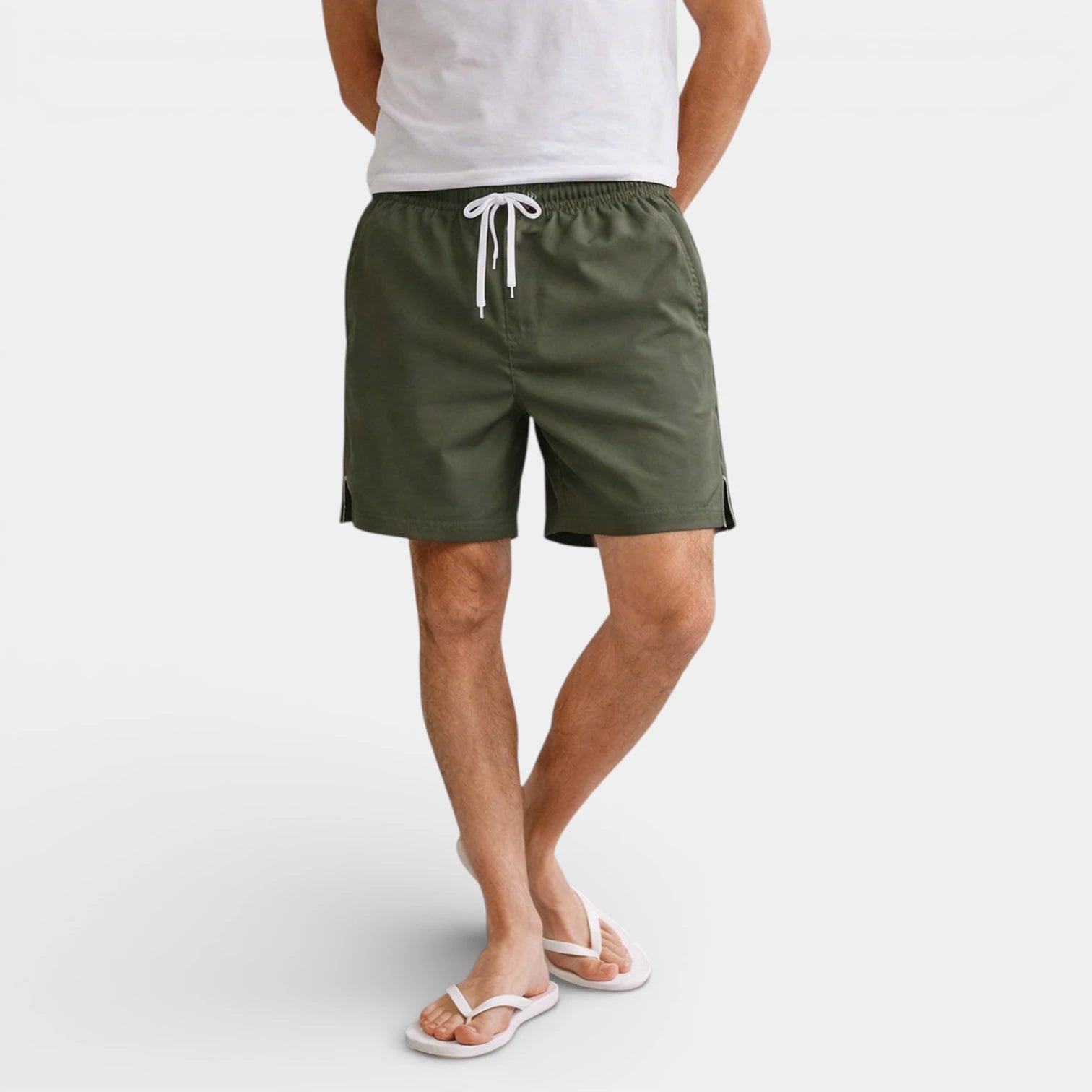 Drawstring Waist Shorts Regular Fit for Men