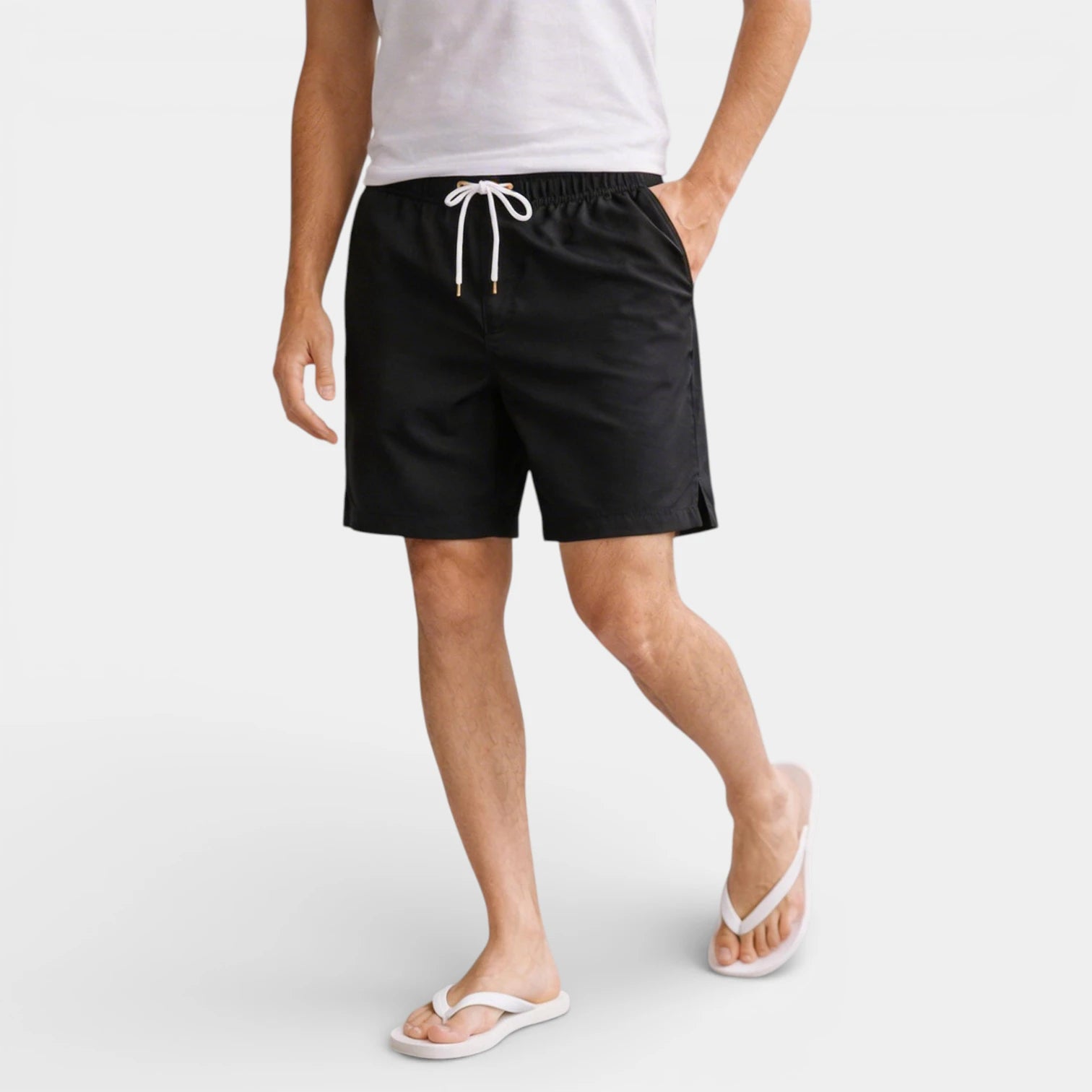 Drawstring Waist Shorts Regular Fit for Men