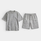 Short Sleeve Crew Neck Tee and Shorts Lounge Set for Men