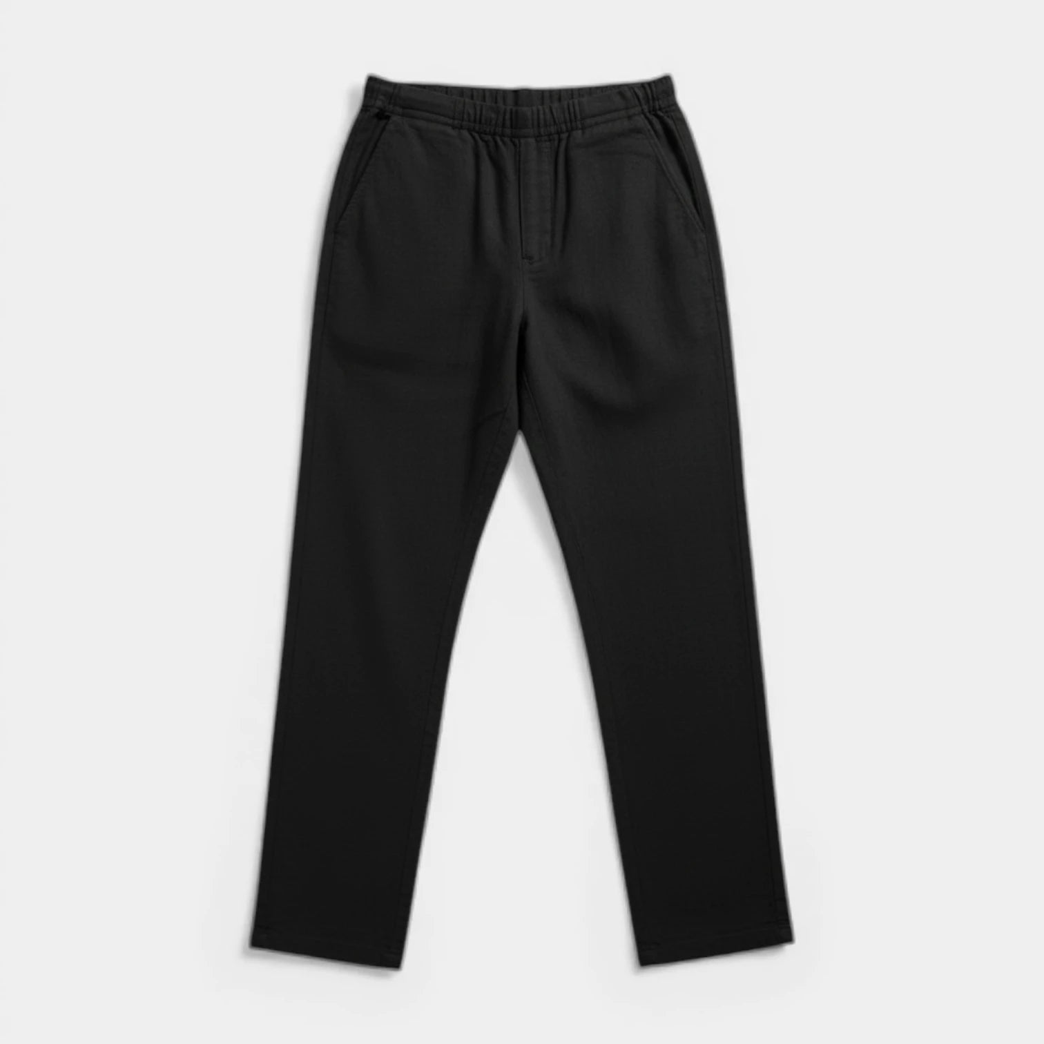 Tapered Pants Elastic Waist Flat Front for Men