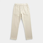 Tapered Pants Elastic Waist Flat Front for Men