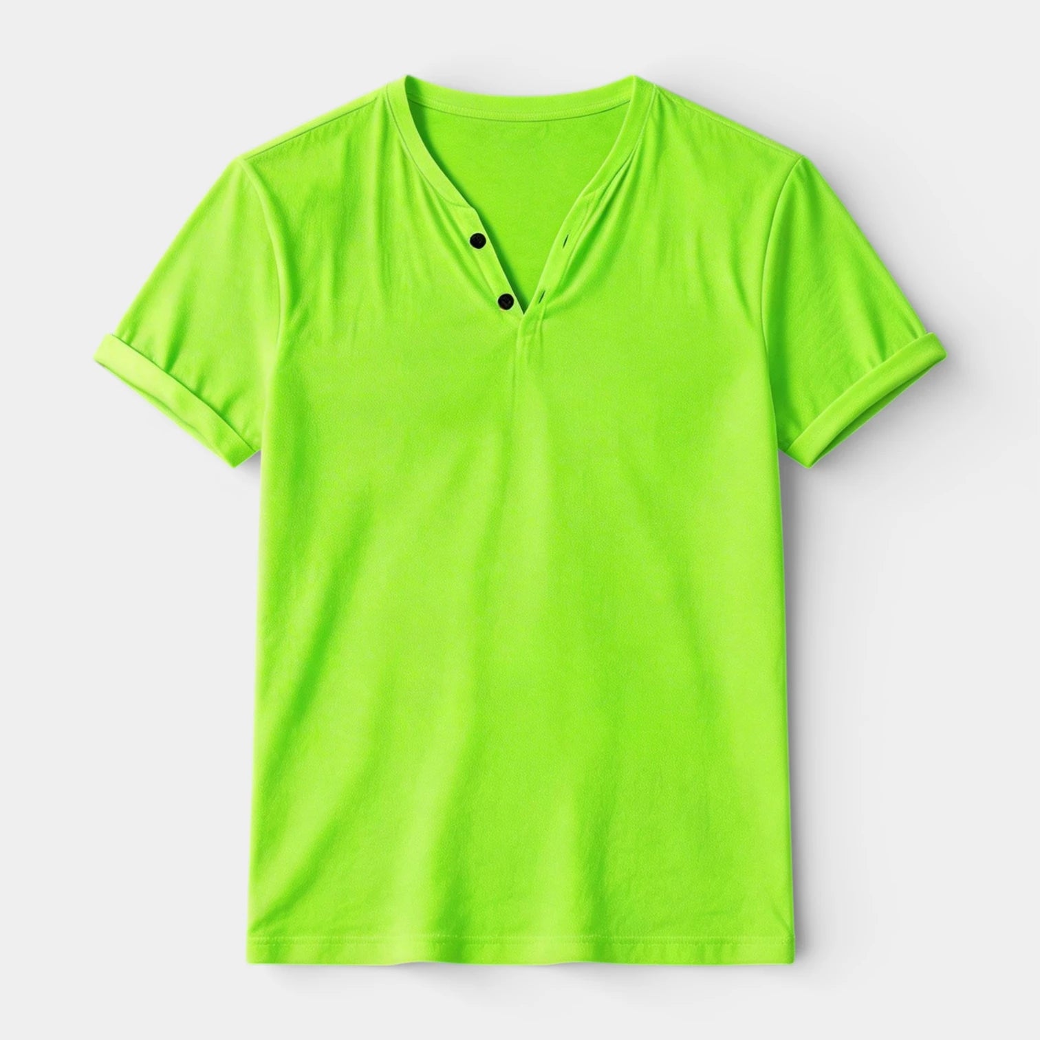 Henley T-Shirt Short Sleeve Regular Fit for Men
