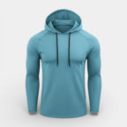 Slim Fit Gym Pullover Hoodie Long Sleeve for Men