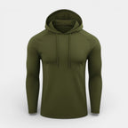 Slim Fit Gym Pullover Hoodie Long Sleeve for Men