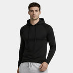 Slim Fit Gym Pullover Hoodie Long Sleeve for Men