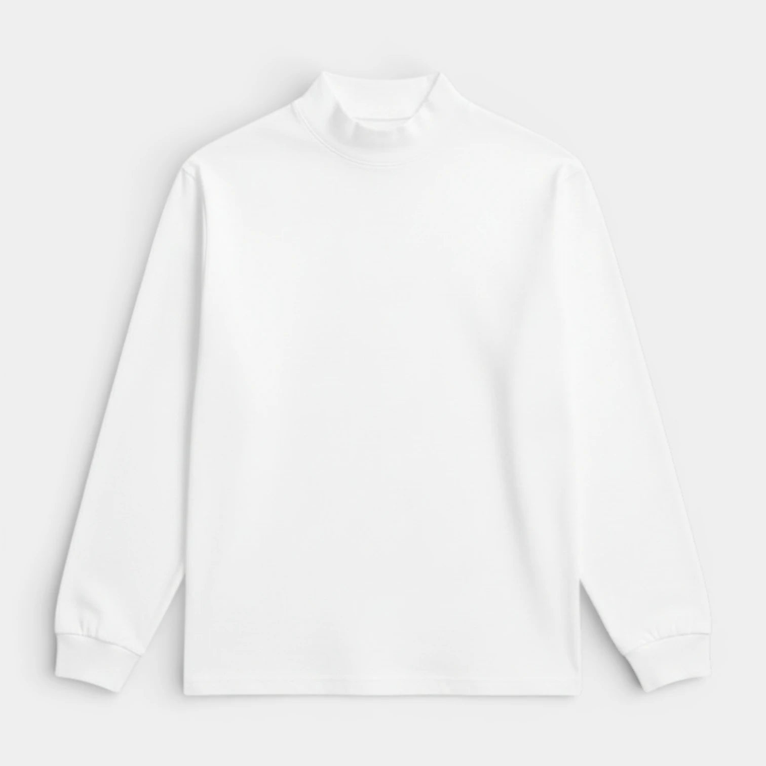 Mock Neck Long Sleeve Pullover Slim Fit for Men