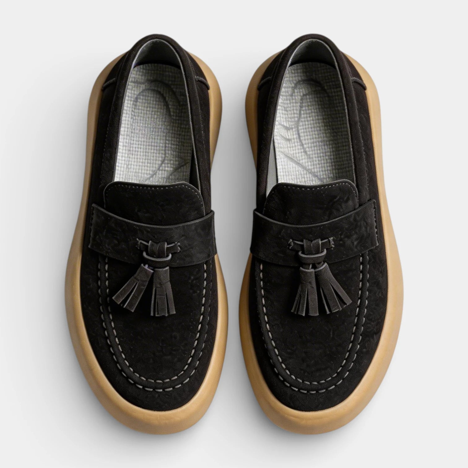 Tassel Penny Loafers Thick Sole Slip-On for Men