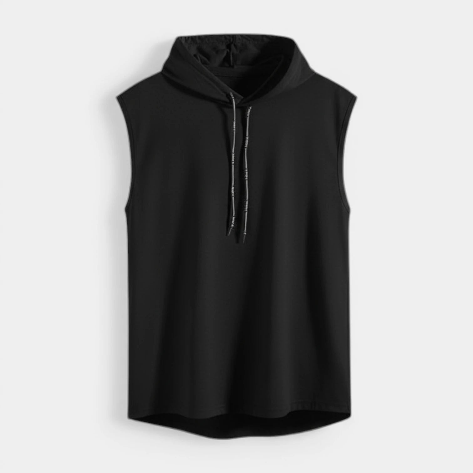 Sleeveless Drawstring Hooded Pullover Relaxed Fit for Men