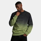 Distressed Ombre Crewneck Knit Sweater Regular Fit for Men