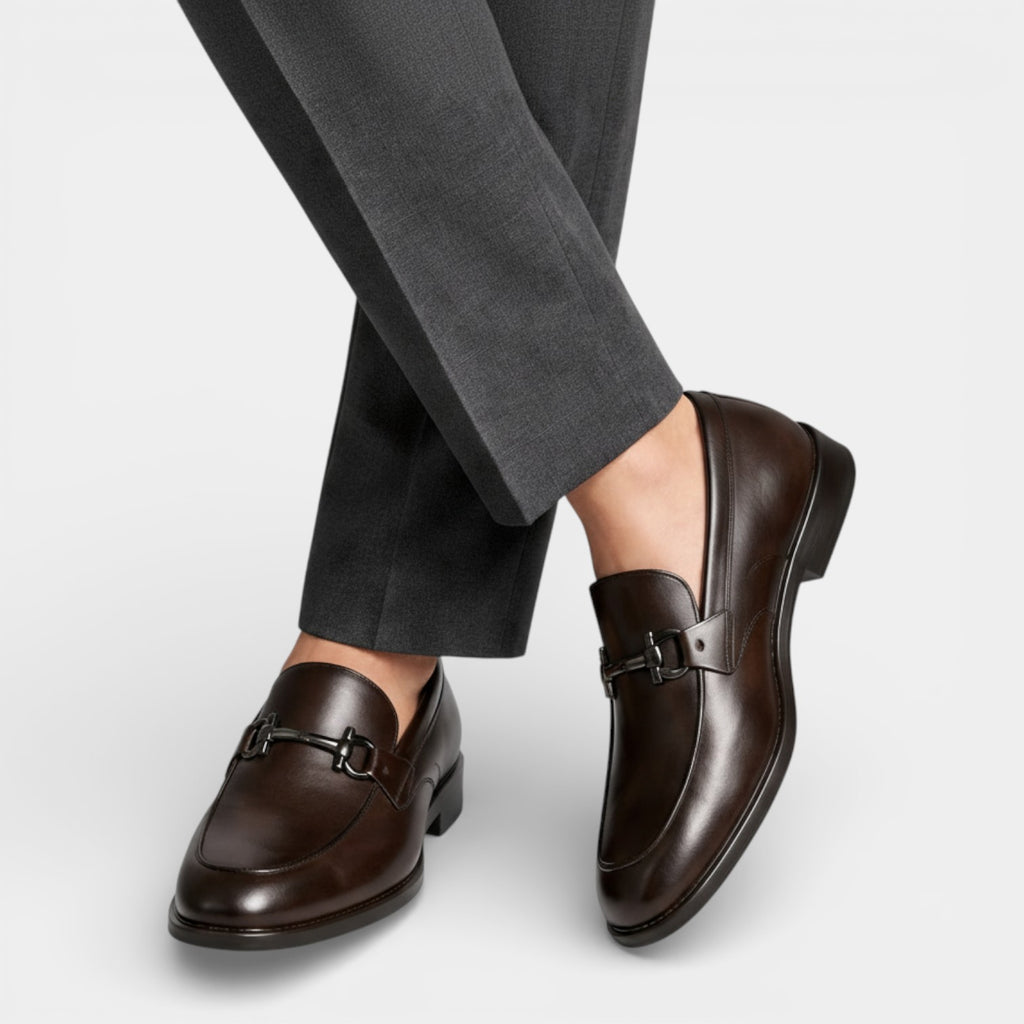 Leather Bit Loafers Slip-On Polished for Men