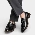 Slip-On Bit Loafers Polished Almond Toe for Men
