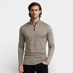 Knit Half-Zip Pullover Long Sleeve Regular Fit for Men