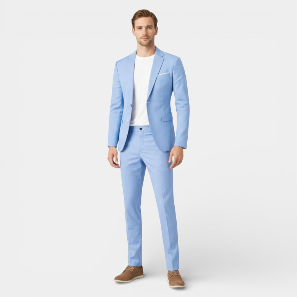 Slim Fit Two-Piece Tailored Suit Set for Men