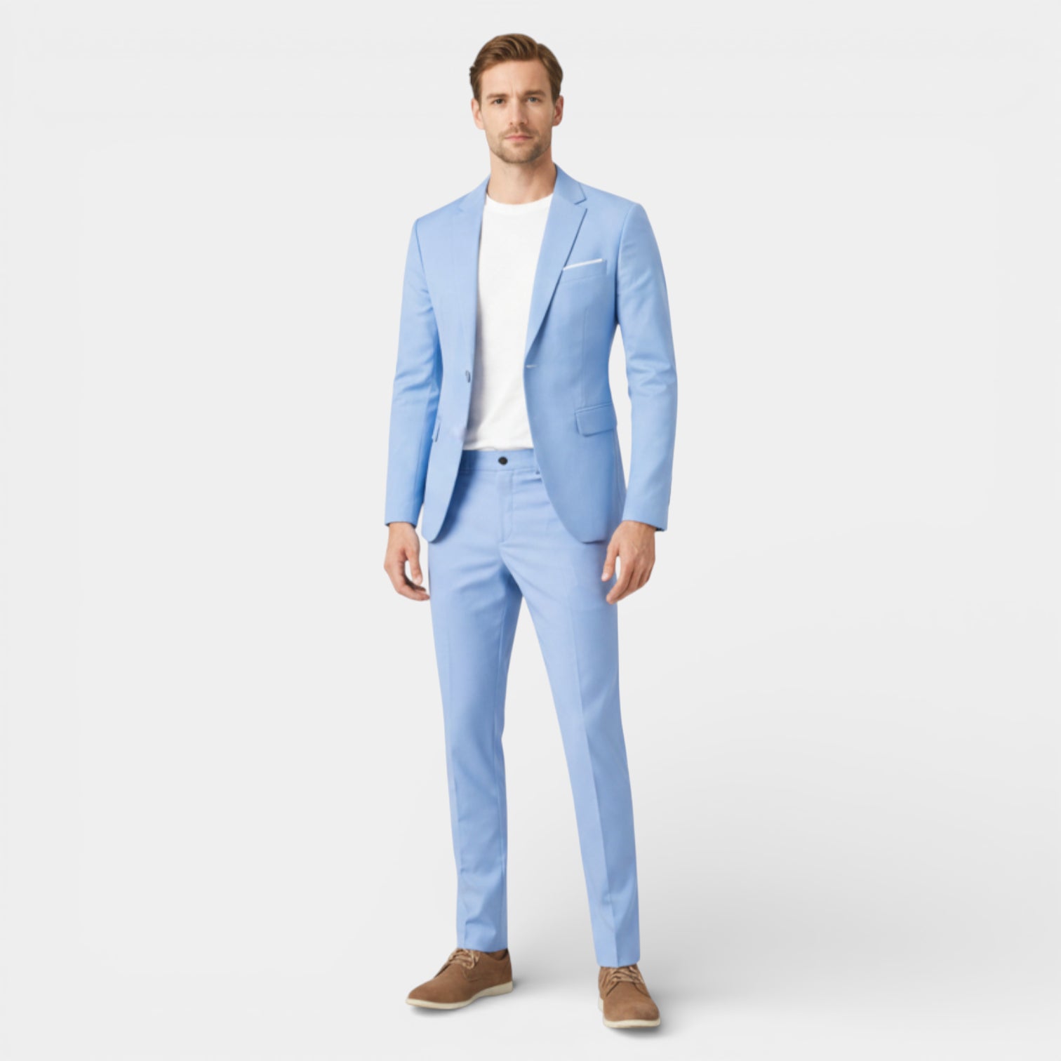 Slim Fit Two-Piece Tailored Suit Set for Men