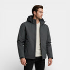 Hooded Zip-Front Jacket Structured Fit for Men