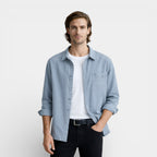 Long Sleeve Button-Down Shirt Relaxed Fit for Men
