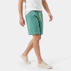 Ribbed Drawstring Shorts Elastic Waist Relaxed Fit for Men