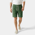 Ribbed Drawstring Shorts Elastic Waist Relaxed Fit for Men
