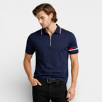 Short Sleeve Half Zip Polo Shirt Regular Fit for Men
