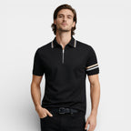 Short Sleeve Half Zip Polo Shirt Regular Fit for Men