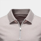 Short Sleeve Zip-Up Polo Shirt Regular Fit for Men