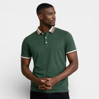 Short Sleeve Button-Up Polo Shirt Regular Fit for Men