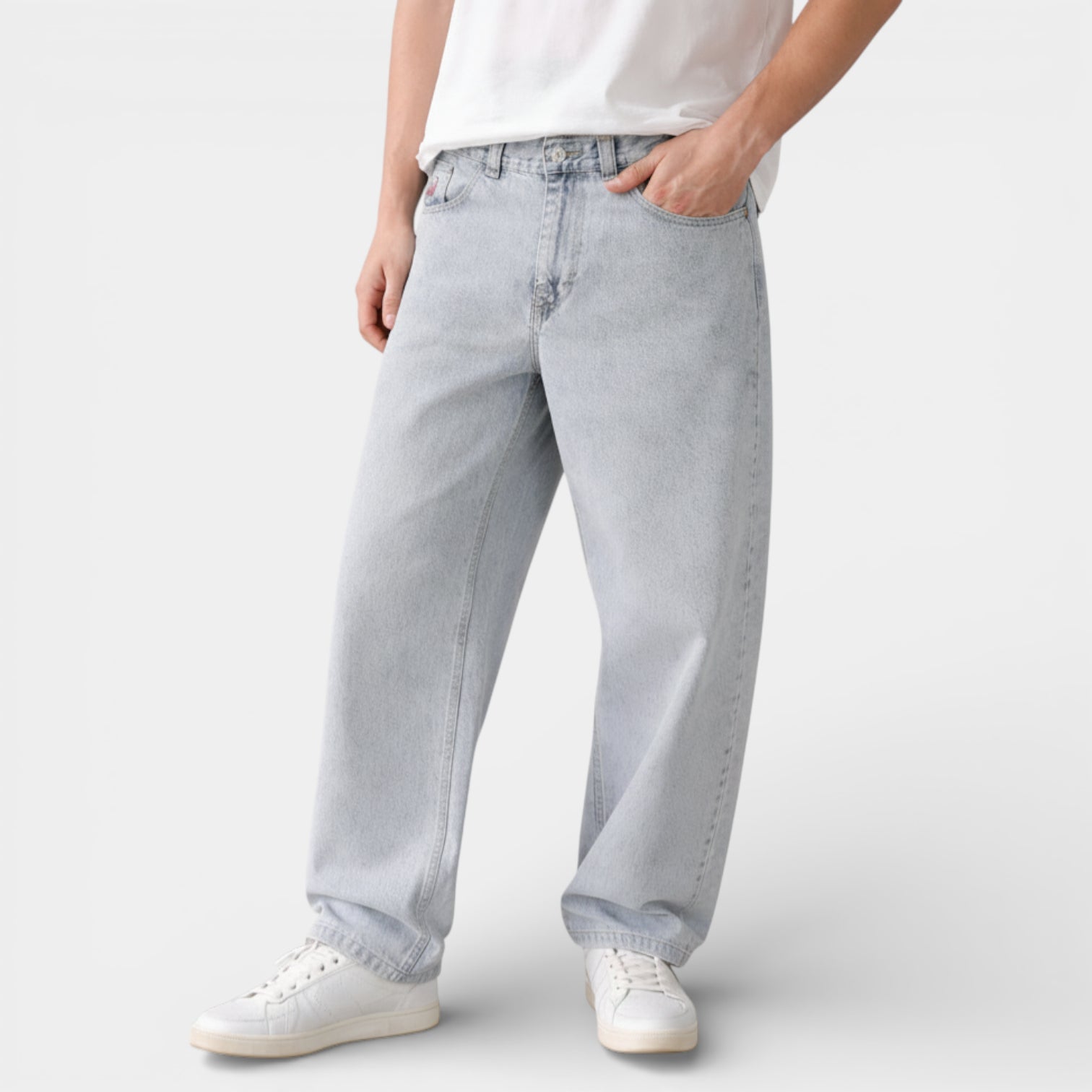 Straight Leg Denim Jeans Regular Fit for Men