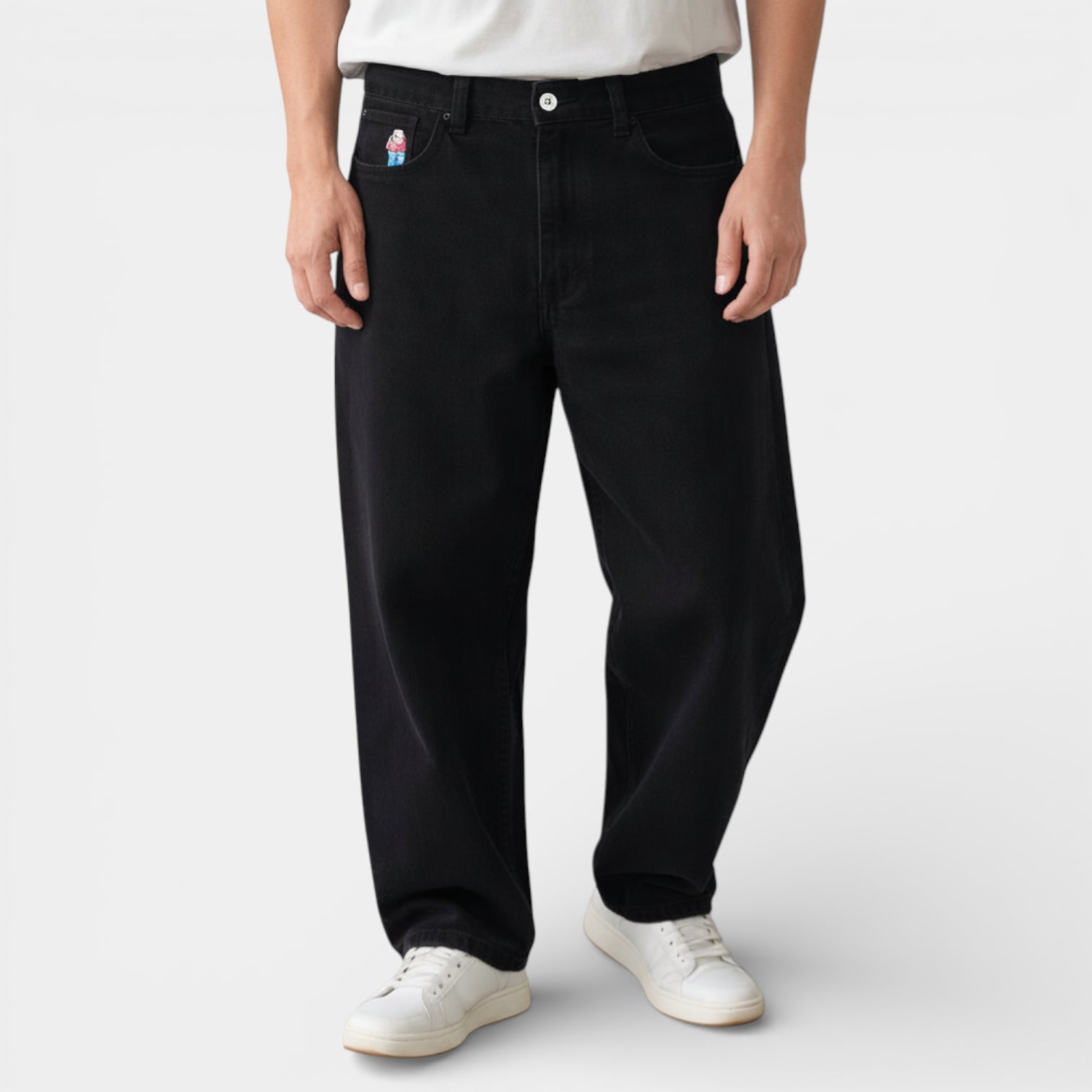 Straight Leg Denim Jeans Regular Fit for Men