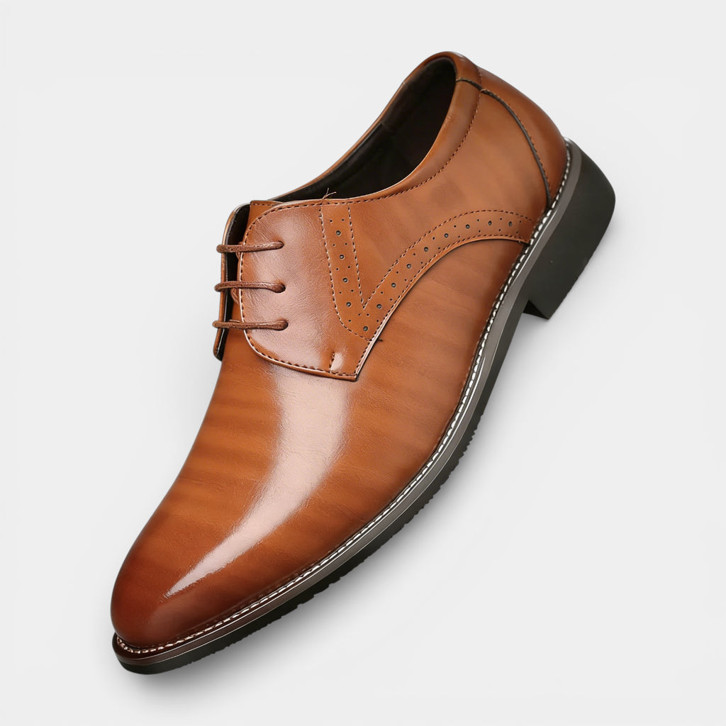 Lace-Up Derby Dress Shoes Smooth Toe for Men