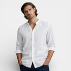Button-Up Stand Collar Shirt Regular Fit for Men