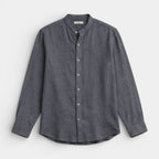 Button-Up Stand Collar Shirt Regular Fit for Men