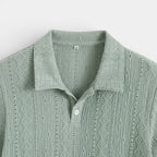 Geometric Pattern Short Sleeve Polo Shirt for Men