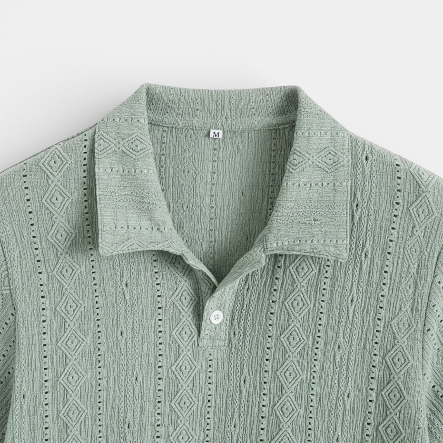 Geometric Pattern Short Sleeve Polo Shirt for Men