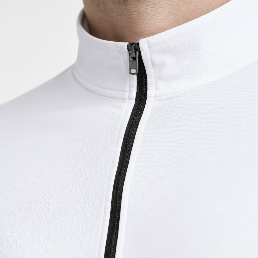 Quarter-Zip Pullover Stand Collar Long Sleeve for Men