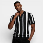 Striped Open Collar Polo Shirt Regular Fit for Men
