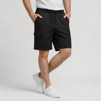 Cargo Shorts Relaxed Fit Drawstring Elastic Waist for Men