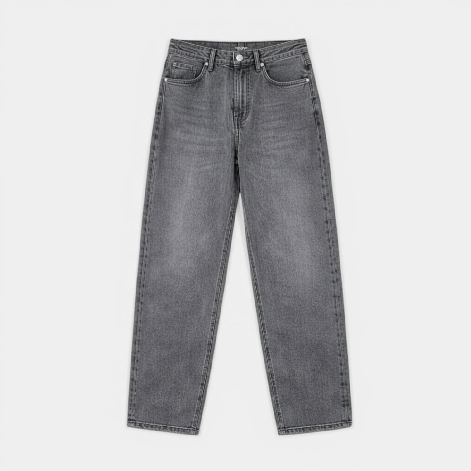 Straight Leg Jeans Five Pocket Button Fly for Men