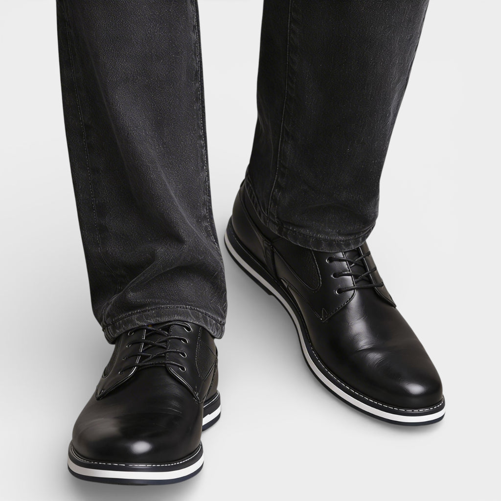 Lace-Up Derby Shoes Round Toe for Men