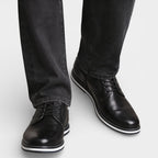 Lace-Up Derby Shoes Round Toe for Men