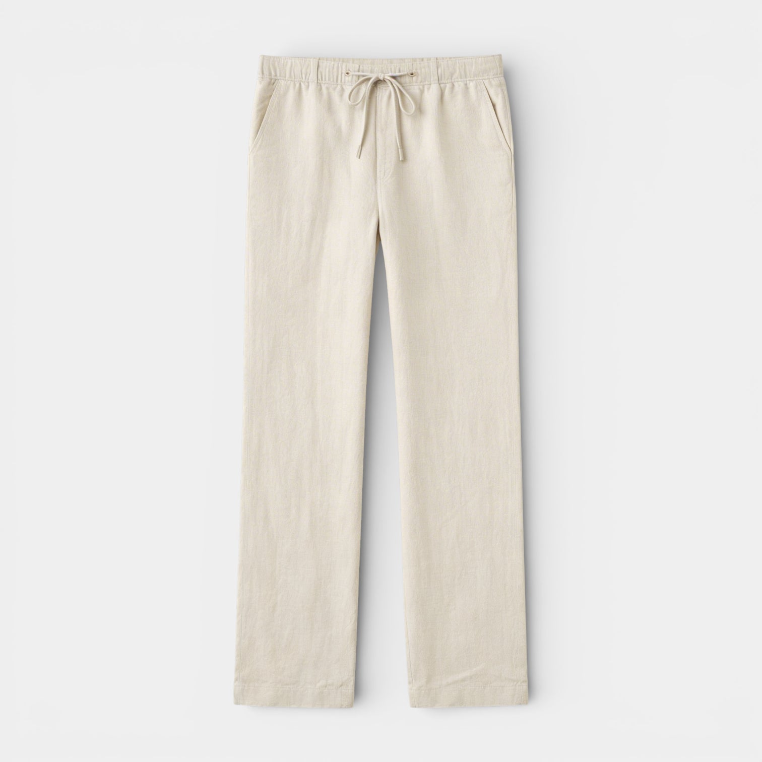 Drawstring Straight Leg Pants Elastic Waist for Men