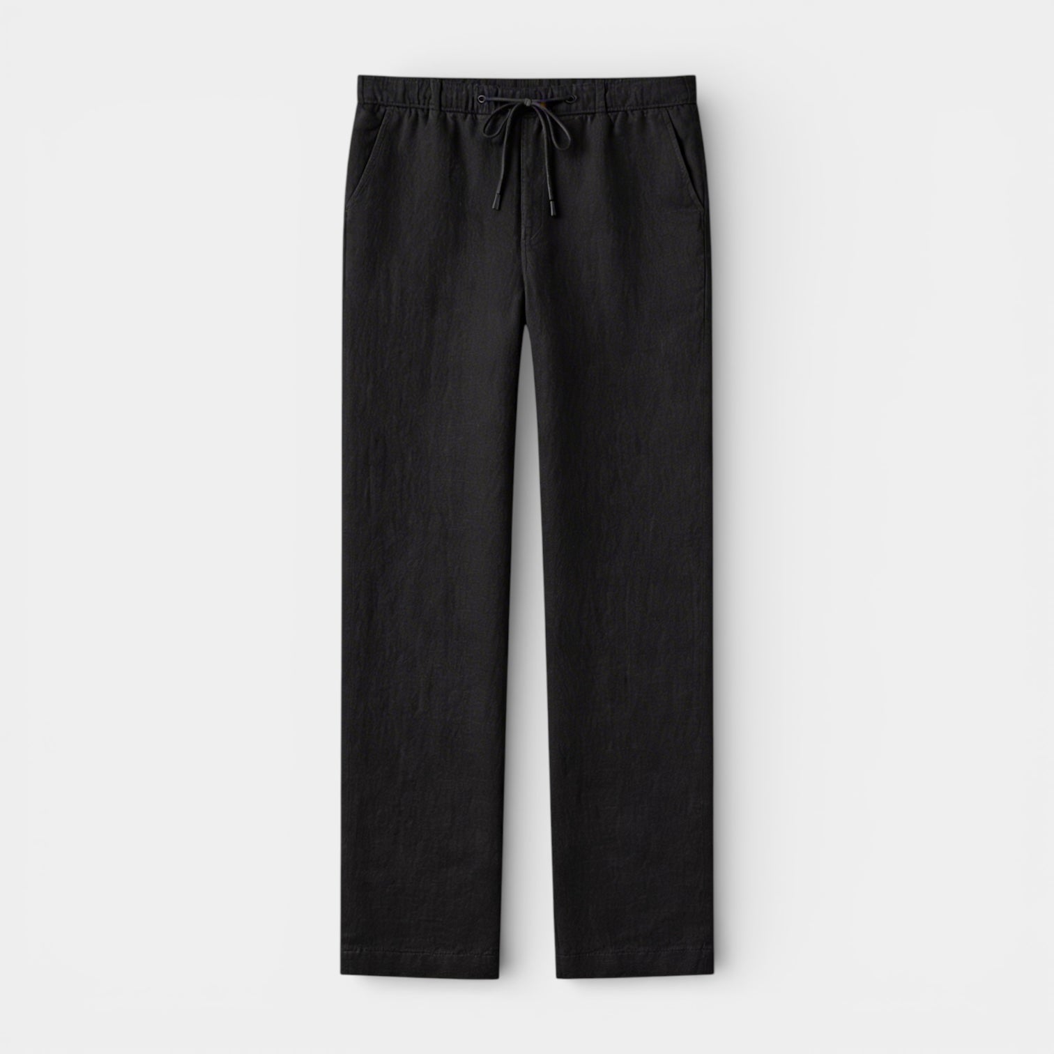 Drawstring Straight Leg Pants Elastic Waist for Men
