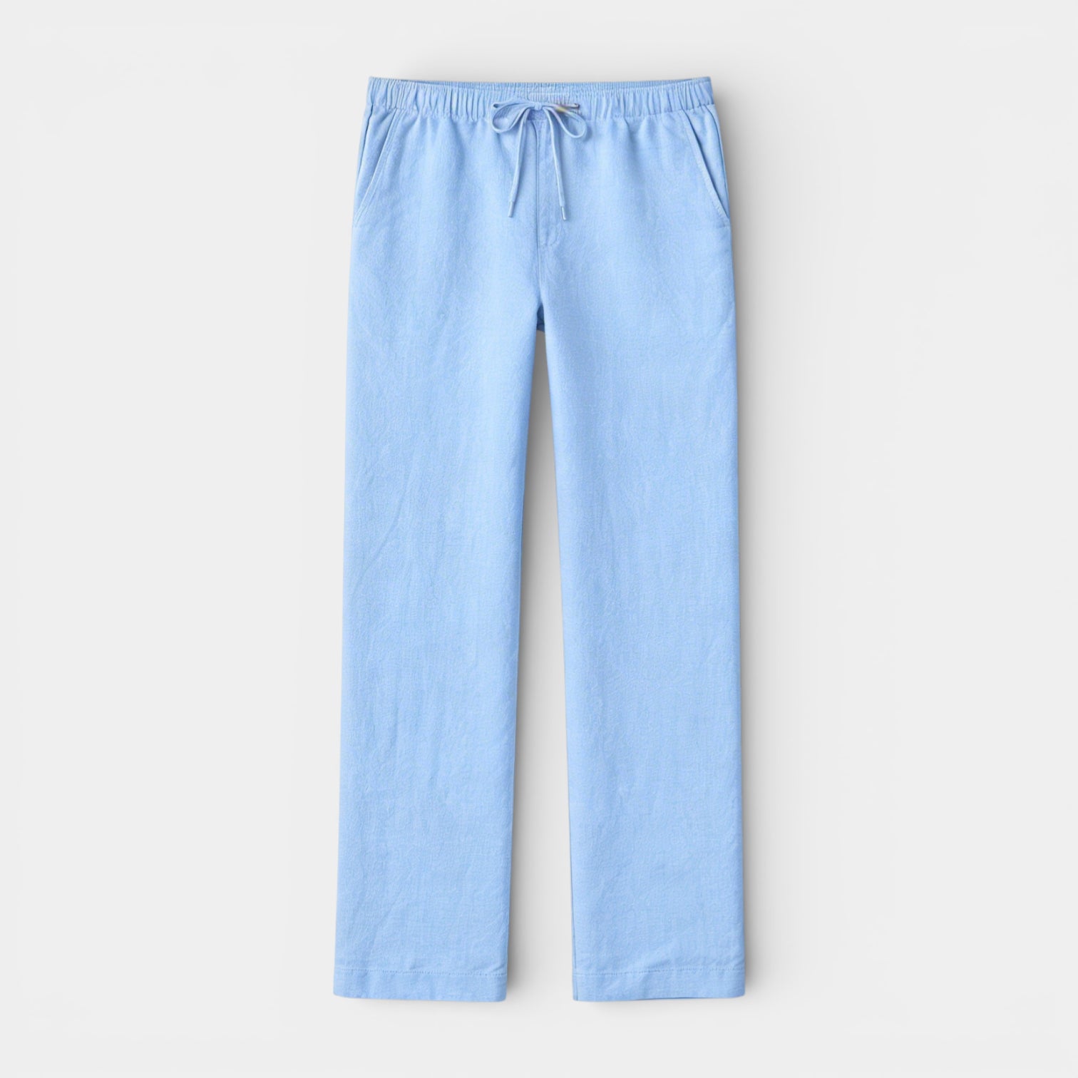 Drawstring Straight Leg Pants Elastic Waist for Men