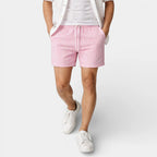 Striped Drawstring Shorts Elastic Waist Relaxed Fit for Men