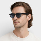Square Frame Tinted Lens Sunglasses Full-Rim for Men