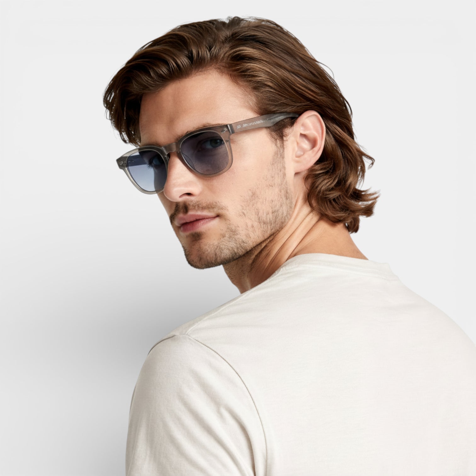Square Frame Tinted Lens Sunglasses Full-Rim for Men