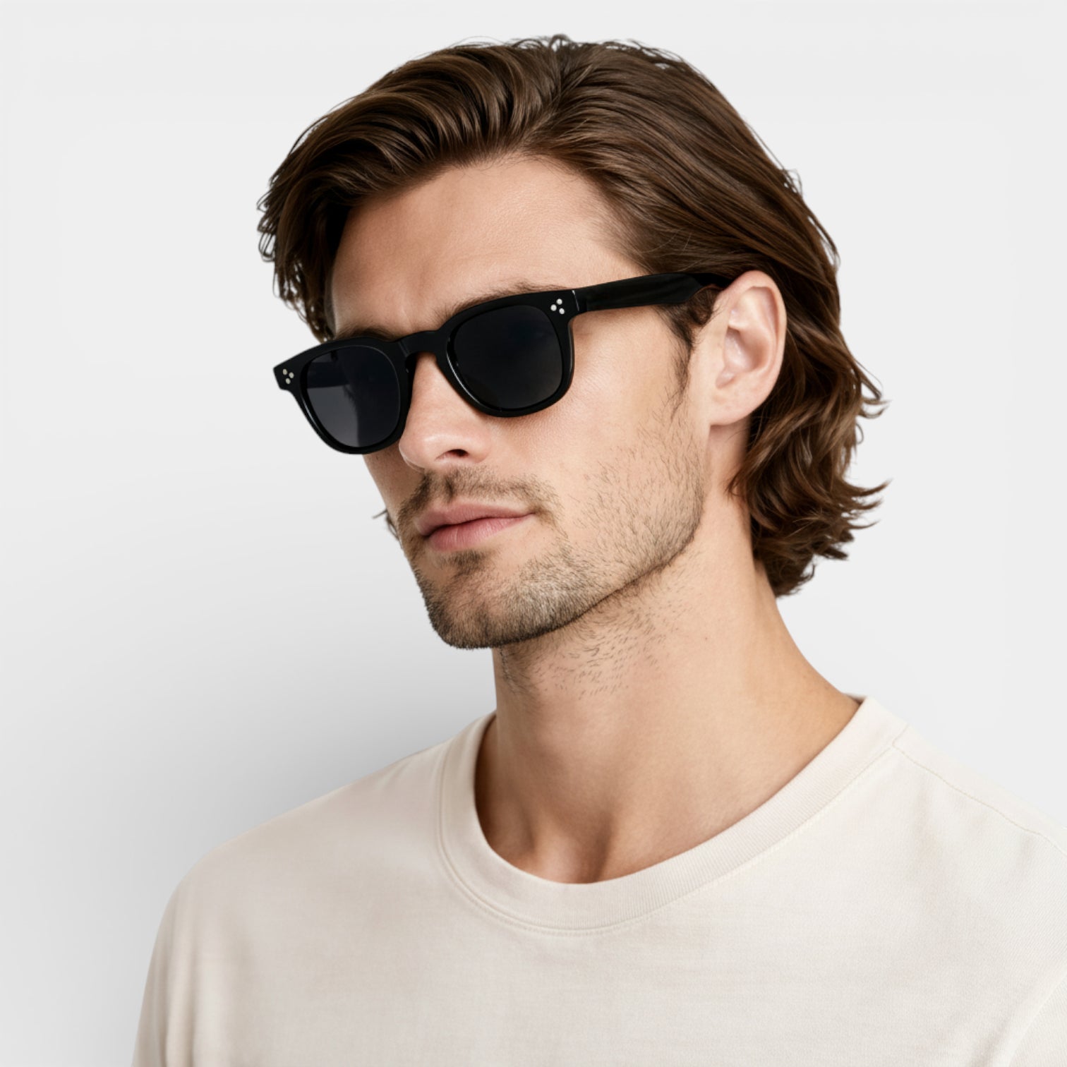 Square Frame Tinted Lens Sunglasses Full-Rim for Men