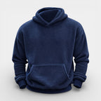 Fleece Pullover Hoodie Relaxed Fit for Men