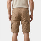 Cargo Shorts Twin Flap Pockets Drawstring Waist for Men